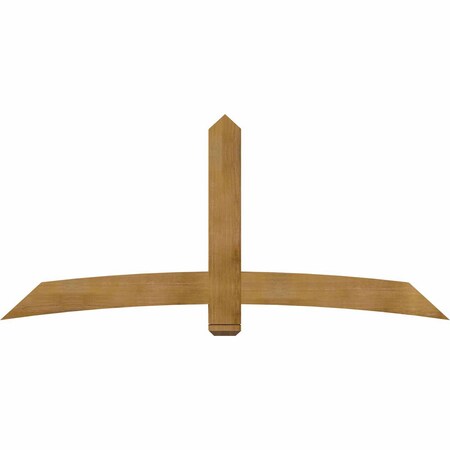 Ekena Millwork Bellingham Rough Sawn Timber Gable Bracket, Western Red Cedar, 84"W x 38"H x 4"D x 6"F, 11/12 Pitch GBW084X38X0406BEL00RWR